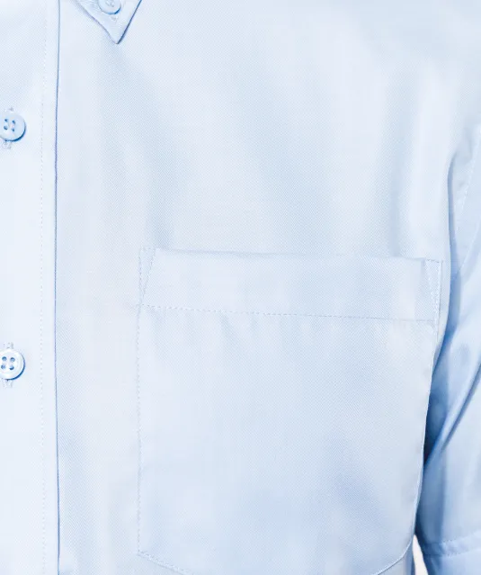 K539 - Heren non-iron micro sergé overhemd korte mouwen White