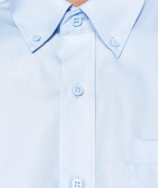 K539 - Heren non-iron micro sergé overhemd korte mouwen White
