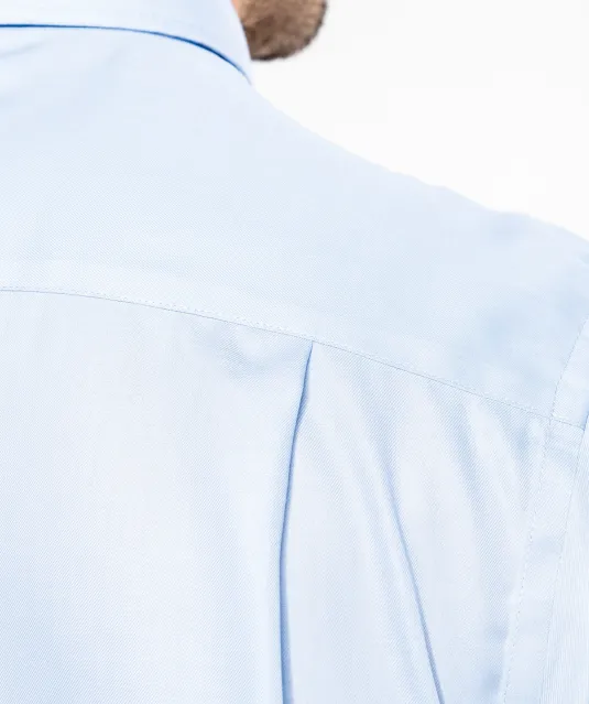 K539 - Heren non-iron micro sergé overhemd korte mouwen White
