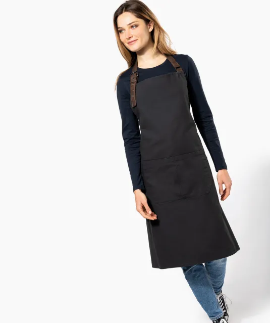 K8003 - Vintage schort Vintage Charcoal