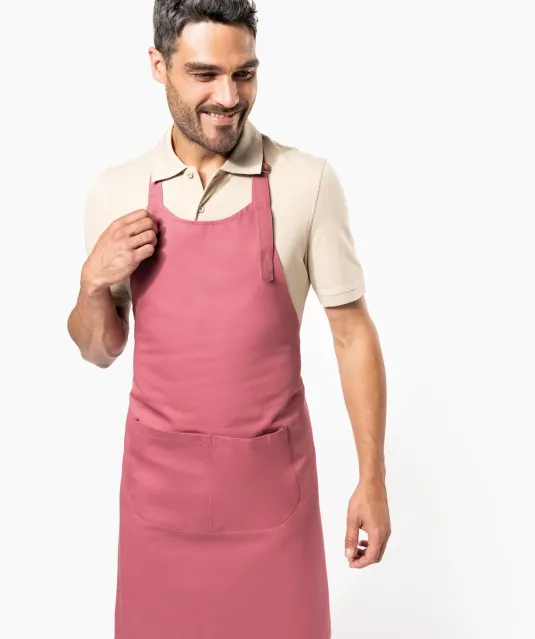 K885 - Katoenen schort met zak Dark Grey