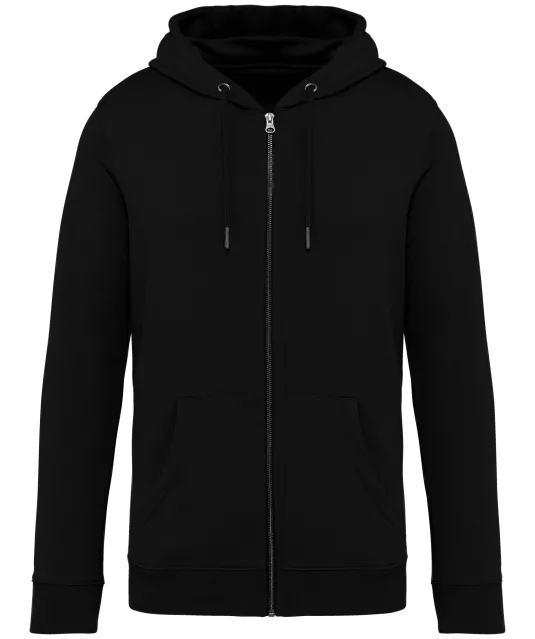 NS402 - Ecologische uniseks sweater met capuchon en rits Black