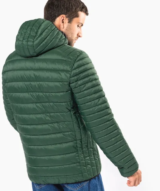K6110 - Men's lightweight hooded padded jacket Black