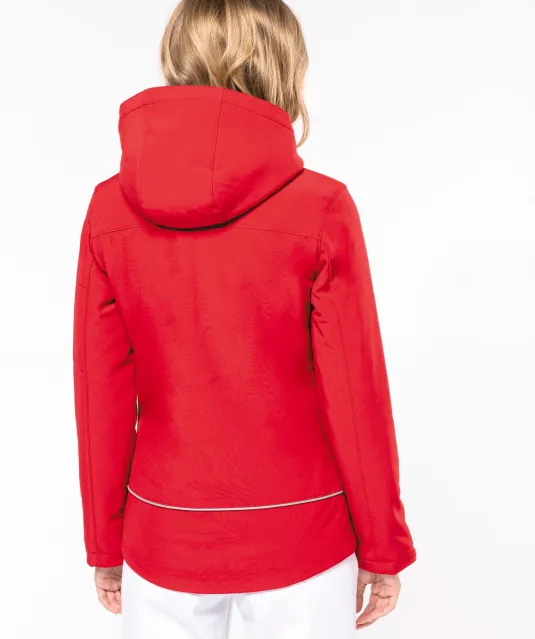 K651 - Gewatteerde softshell damesparka met capuchon Black