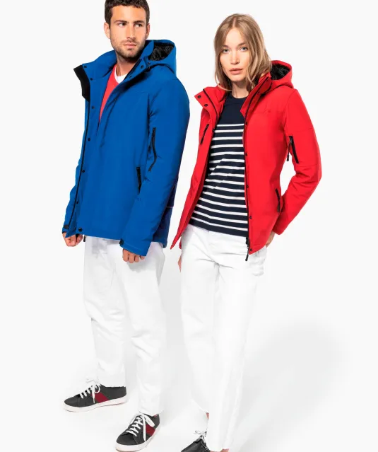 K651 - Gewatteerde softshell damesparka met capuchon Black