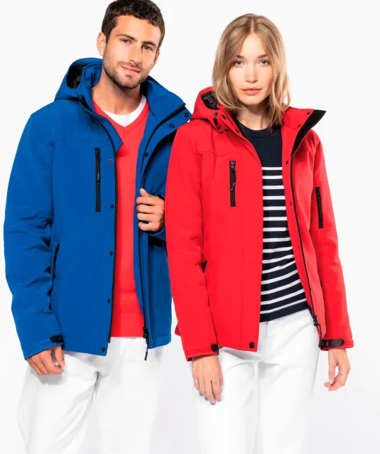 K651 - Gewatteerde softshell damesparka met capuchon Black