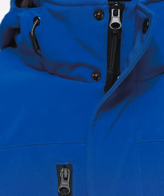 K650 - Gewatteerde softshell herenparka met capuchon Black