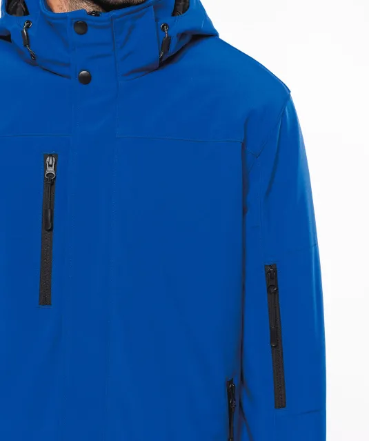 K650 - Gewatteerde softshell herenparka met capuchon Black