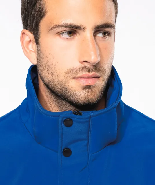 K650 - Gewatteerde softshell herenparka met capuchon Black