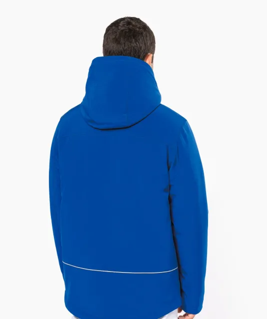 K650 - Gewatteerde softshell herenparka met capuchon Black