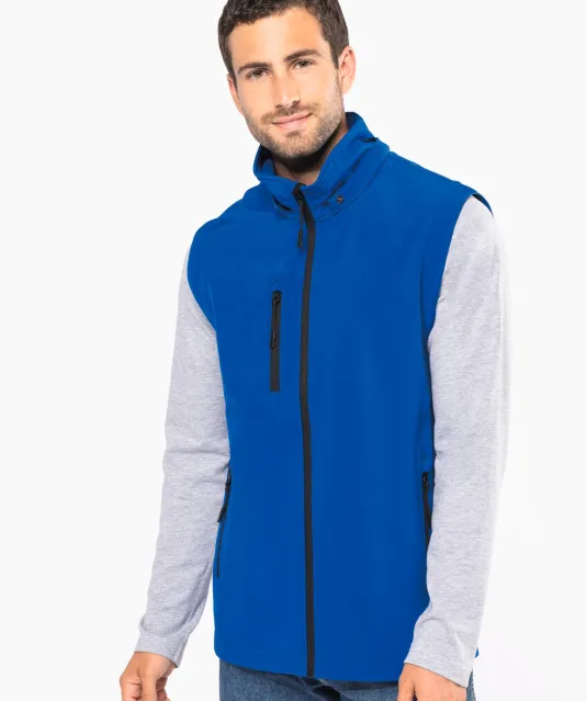 K422 - 3-laagse uniseks softshelljas met afneembare capuchon en mouwen Black