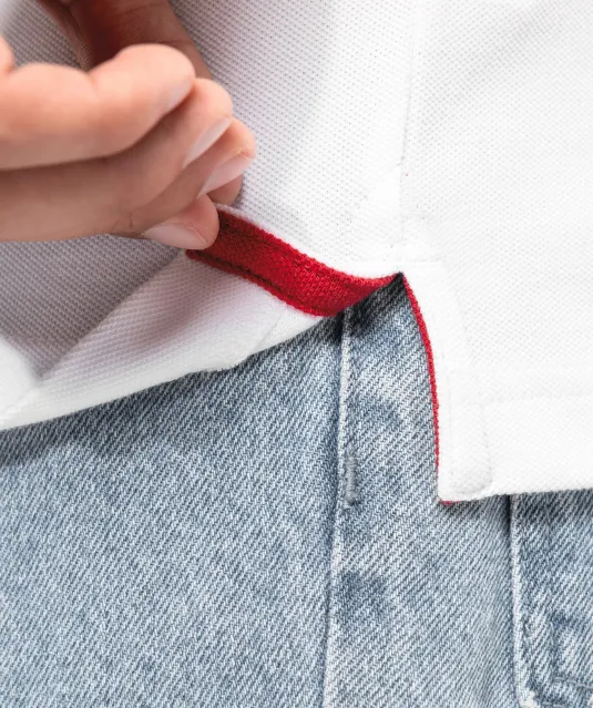 K250 - Polo korte mouwen Navy / Red / White