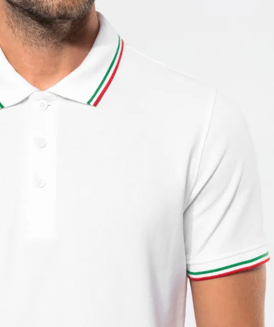 K250 - Polo korte mouwen Navy / Red / White