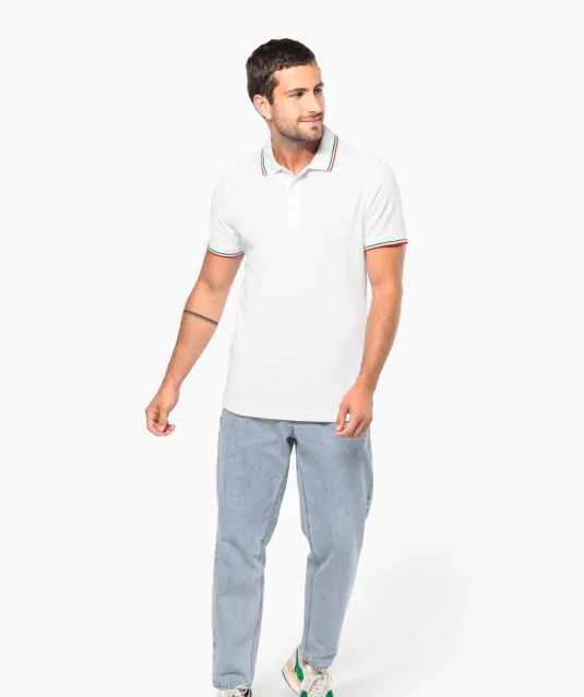 K250 - Polo korte mouwen Navy / Red / White