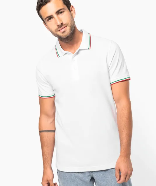 K250 - Polo korte mouwen Navy / Red / White