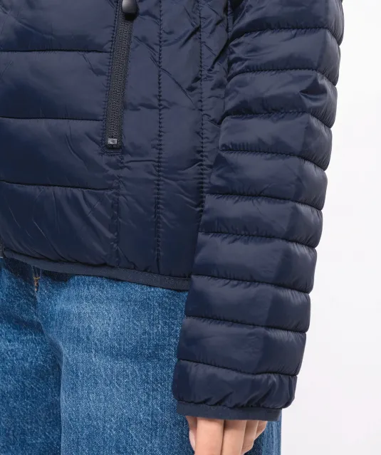 K6111 - Ladies' lightweight hooded padded jacket Black