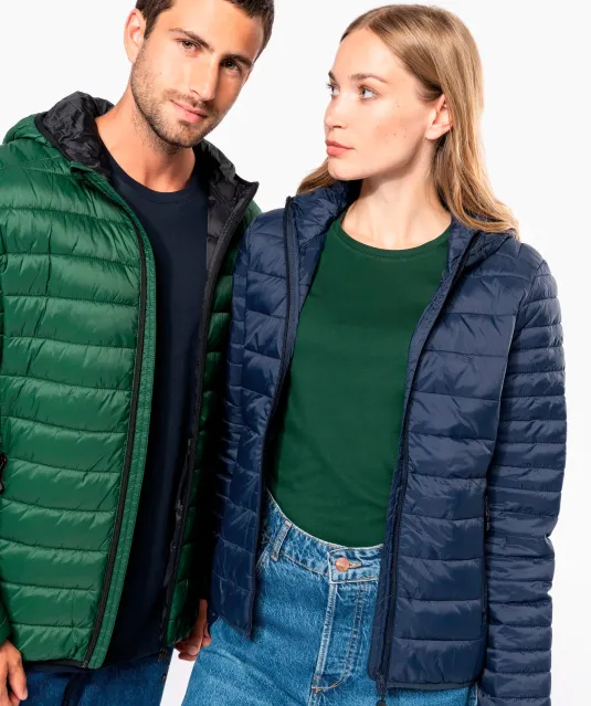 K6111 - Ladies' lightweight hooded padded jacket Black