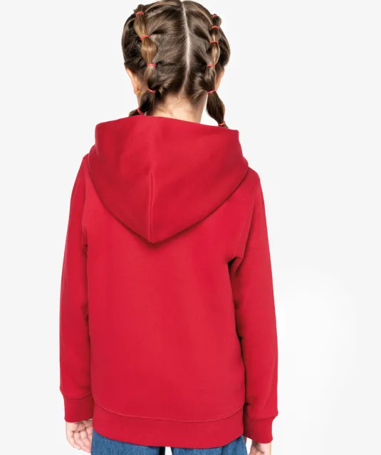 NS405 - Ecologische kindersweater met rits en capuchon Black