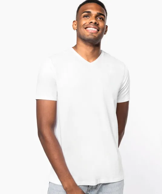 K3014 - T-shirt korte mouwen V-hals White