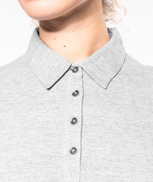 K263 - Damespolo korte mouwen van jersey White