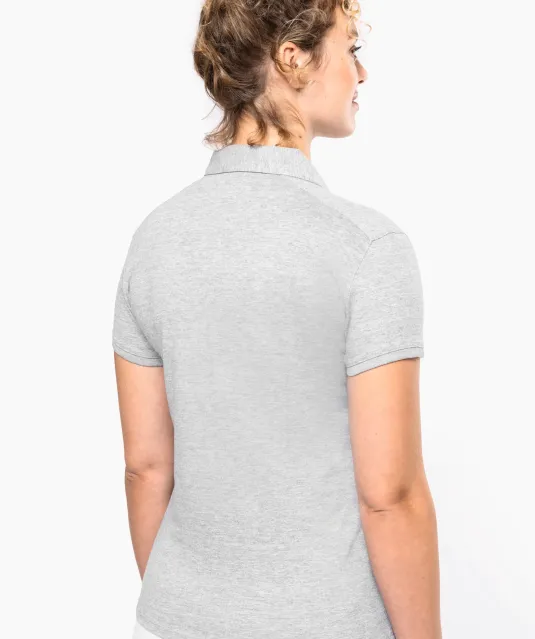 K263 - Damespolo korte mouwen van jersey White
