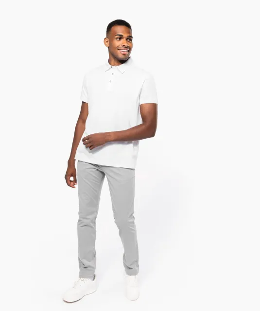 K262 - Herenpolo korte mouwen van jersey White