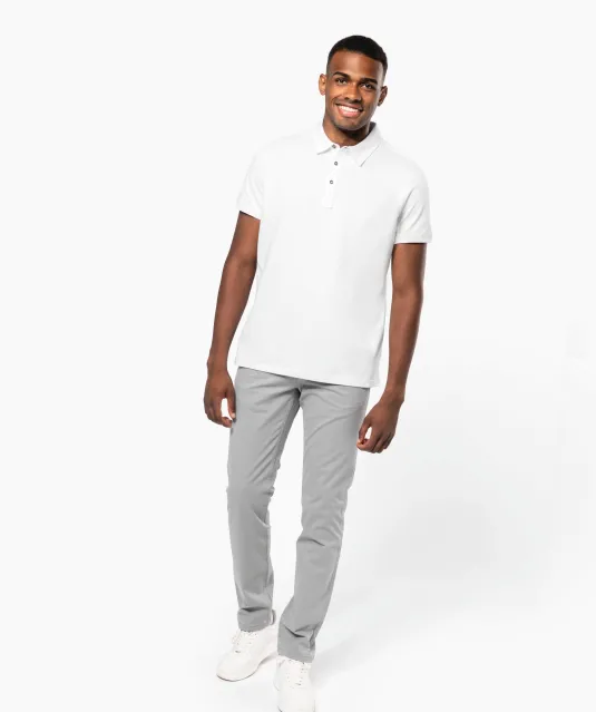 K262 - Herenpolo korte mouwen van jersey White