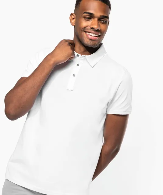 K262 - Herenpolo korte mouwen van jersey White