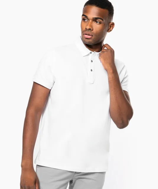 K262 - Herenpolo korte mouwen van jersey White