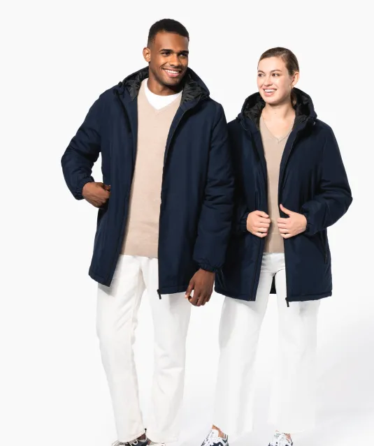 K6152 - Unisex gerecycled parka met capuchon Black