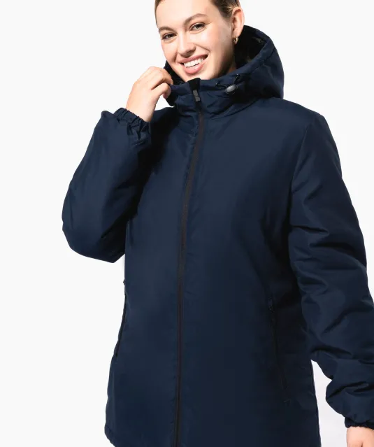 K6152 - Unisex gerecycled parka met capuchon Black