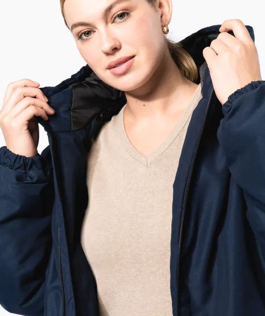 K6152 - Unisex gerecycled parka met capuchon Black