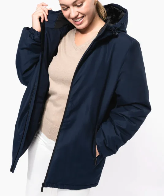 K6152 - Unisex gerecycled parka met capuchon Black