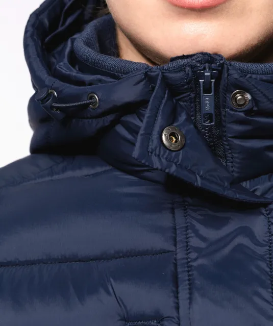 K6129 - Lichte damesparka met capuchon Black