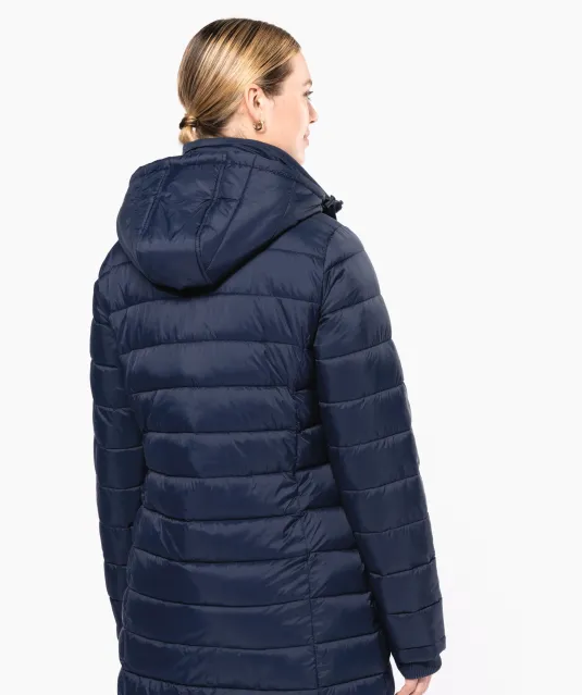 K6129 - Lichte damesparka met capuchon Black