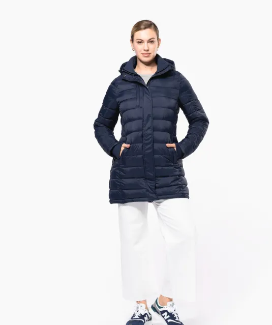 K6129 - Lichte damesparka met capuchon Black