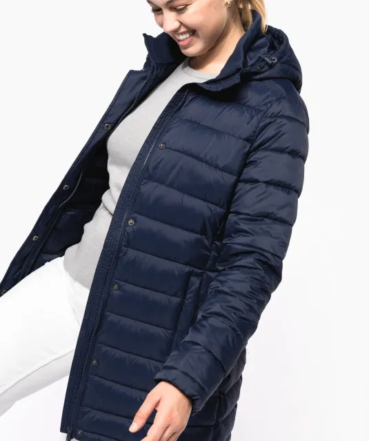 K6129 - Lichte damesparka met capuchon Black