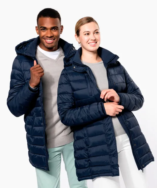 K6129 - Lichte damesparka met capuchon Black