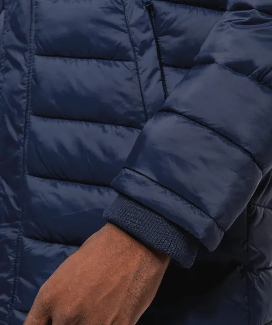 K6128 - Lichte herenparka met capuchon Black