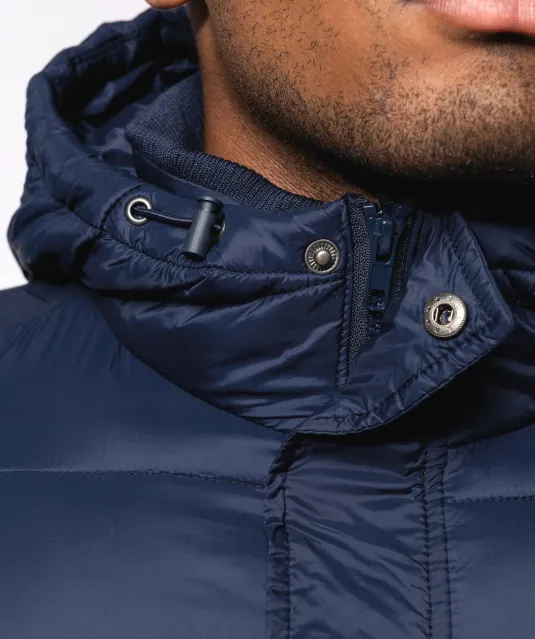 K6128 - Lichte herenparka met capuchon Black