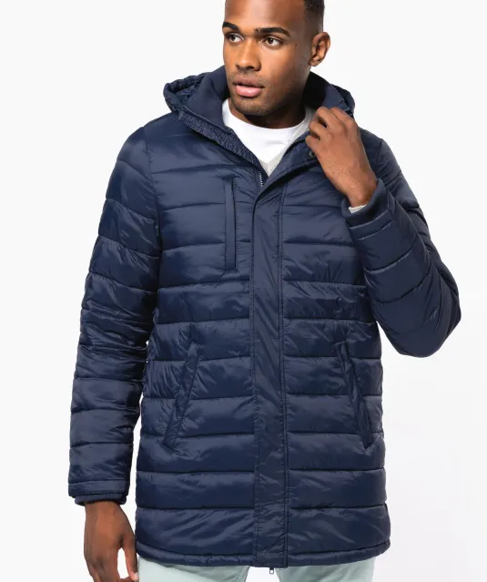 K6128 - Lichte herenparka met capuchon Black