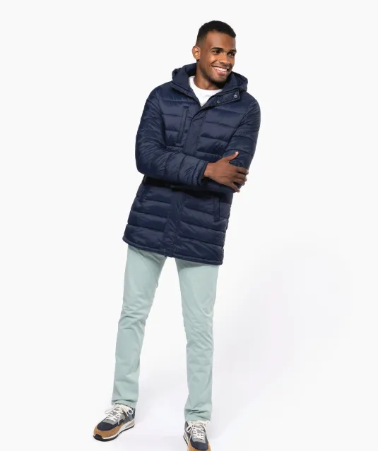 K6128 - Lichte herenparka met capuchon Black
