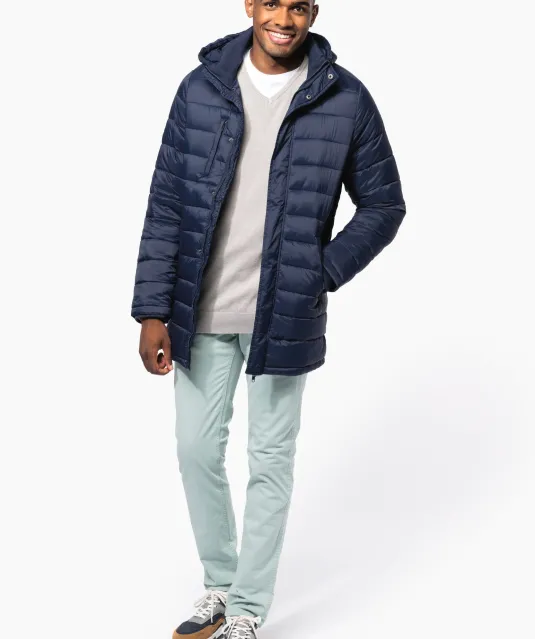 K6128 - Lichte herenparka met capuchon Black