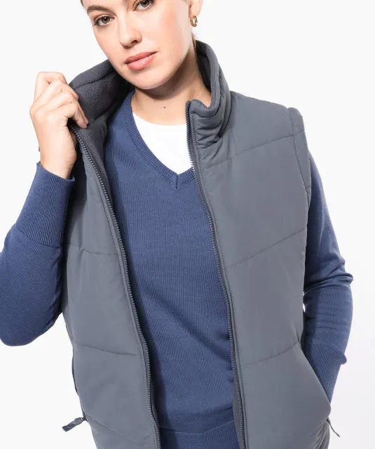 K6118 - Met fleece gevoerde bodywarmer Black