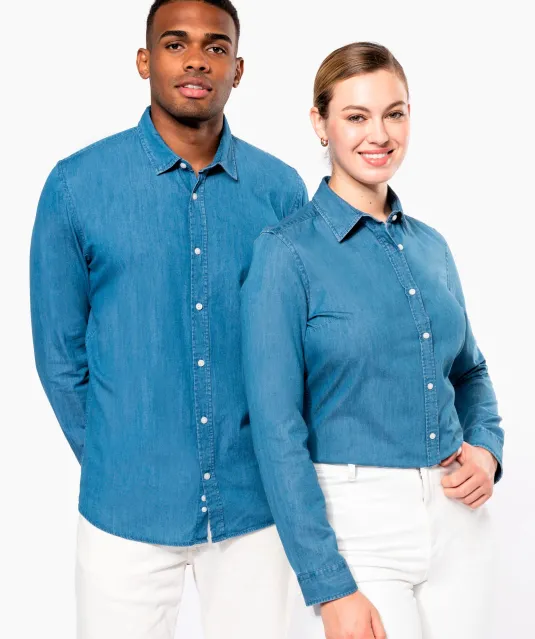 K512 - Herenoverhemd Denim Chambray Blue