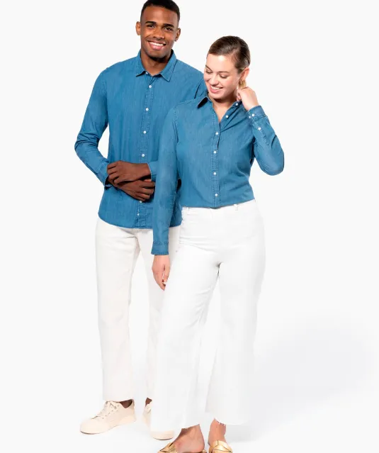 K512 - Herenoverhemd Denim Chambray Blue