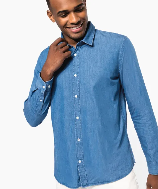 K512 - Herenoverhemd Denim Chambray Blue
