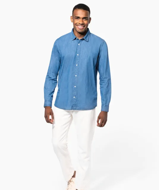 K512 - Herenoverhemd Denim Chambray Blue