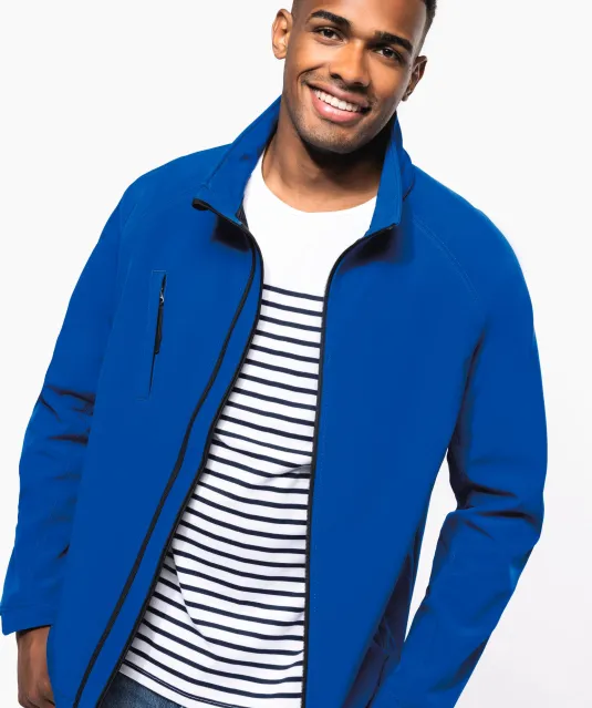 K413 - Heren softshell jas met afneembare capuchon Black