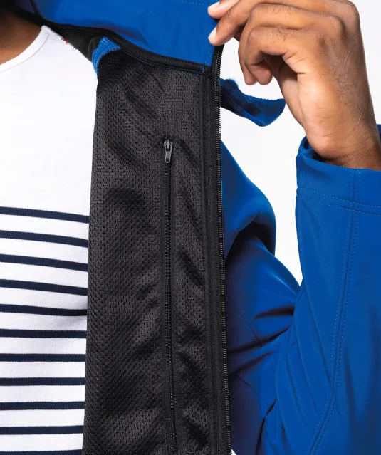 K413 - Heren softshell jas met afneembare capuchon Black